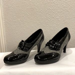 Vintage Apt.9 Women's Black Tweed Heels-Cute